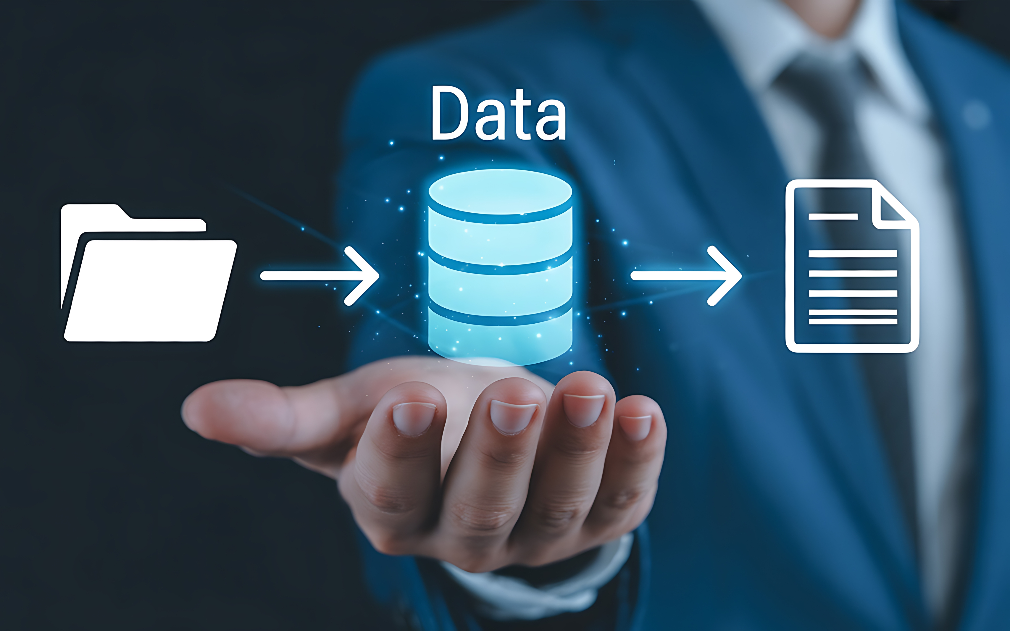 Data management information flow illustration