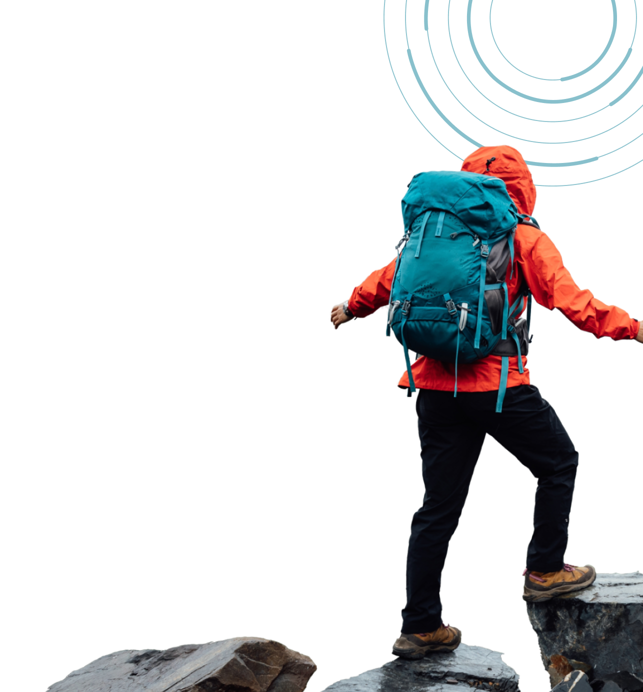Hiker on mountain