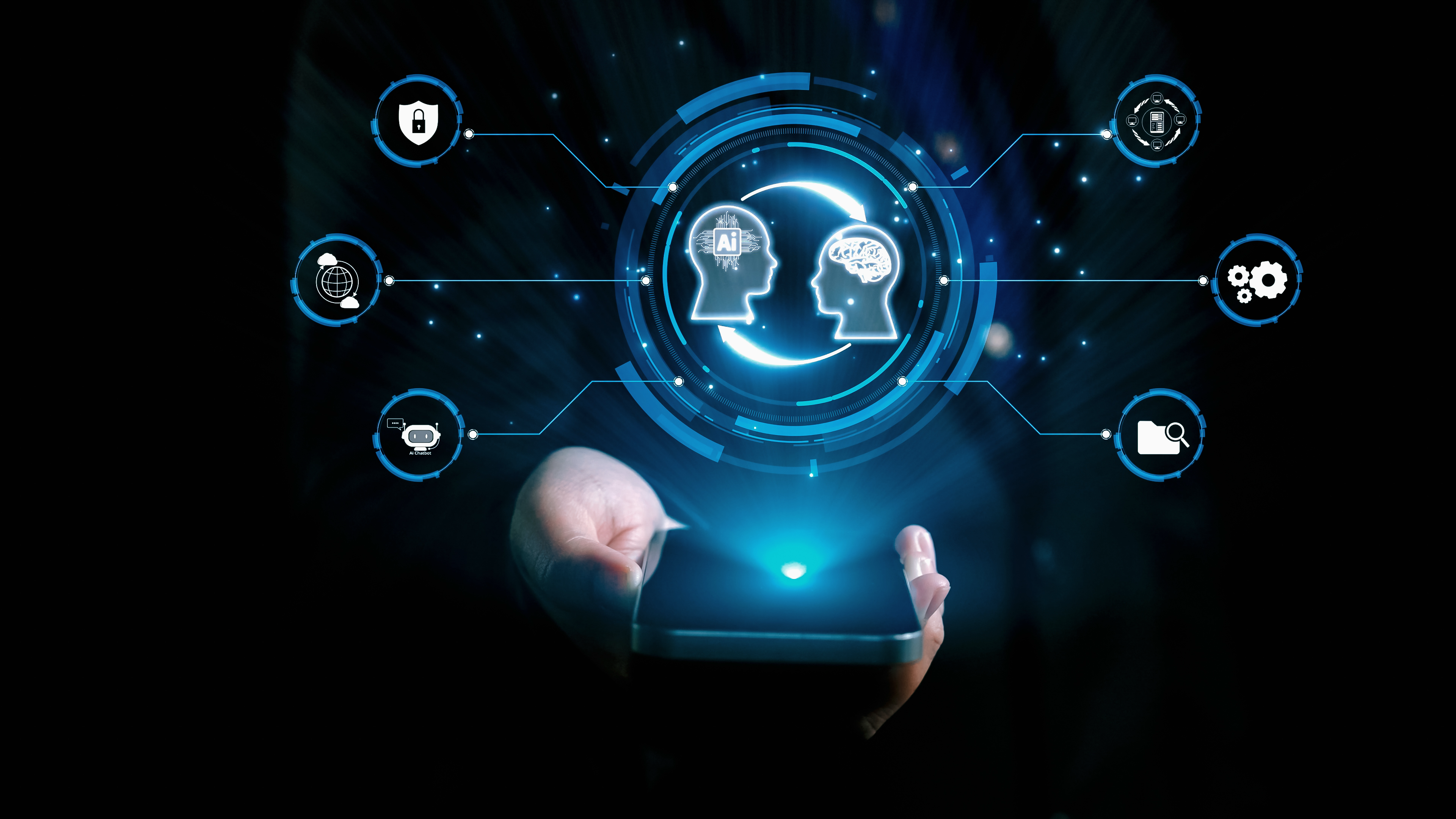 Concept illustration for AI-shaped customer support