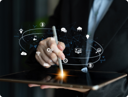 Person working on cognitive document system